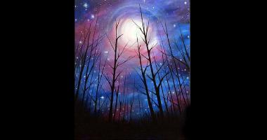 60min Paint A Northern Night Sky Landscape Scenery