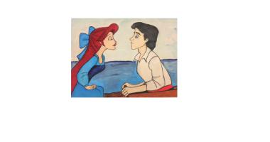 Ariel and Prince Eric Drawing